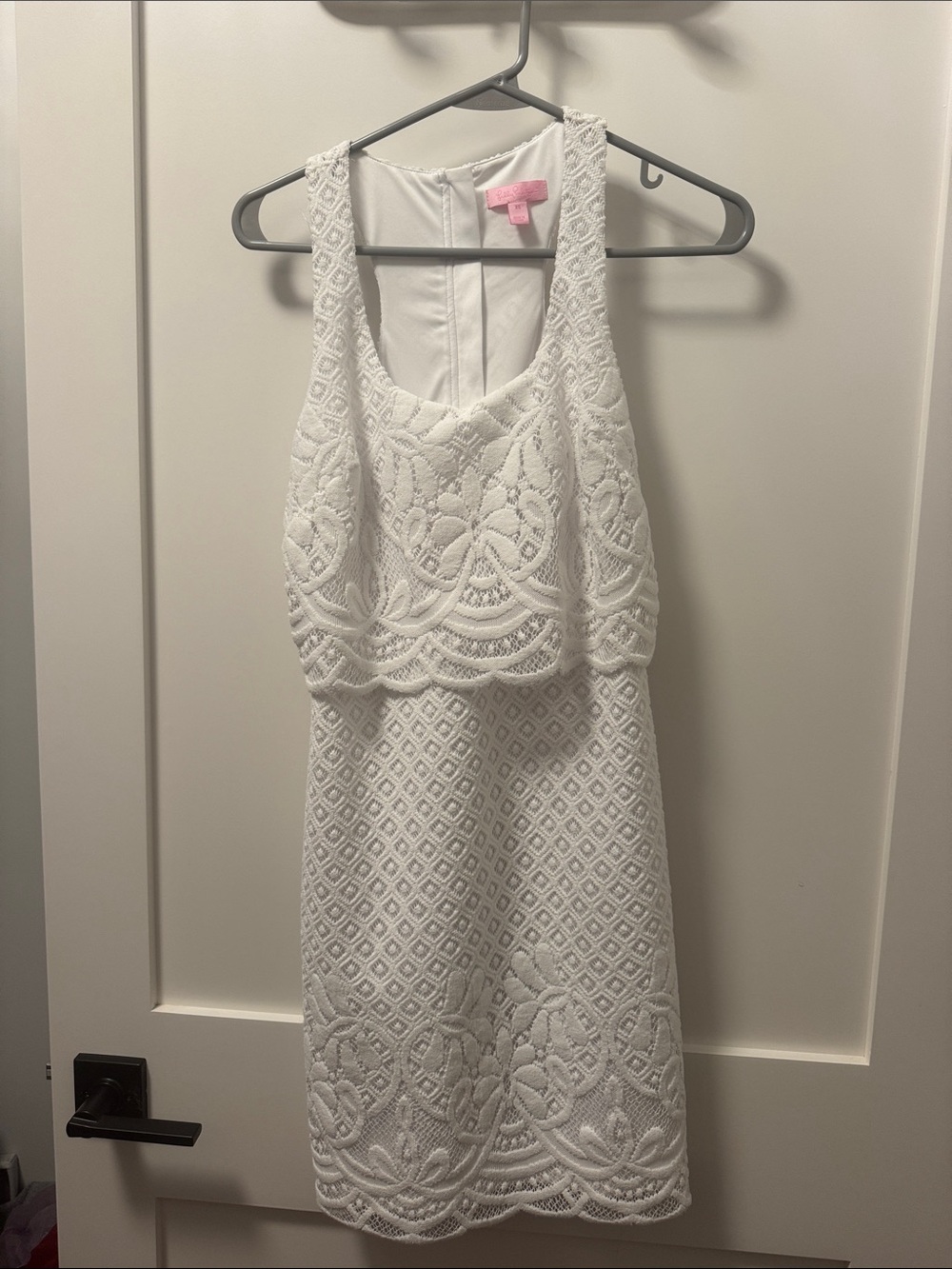 Lilly Pulitzer White Sleeveless Lace Sheath Dress